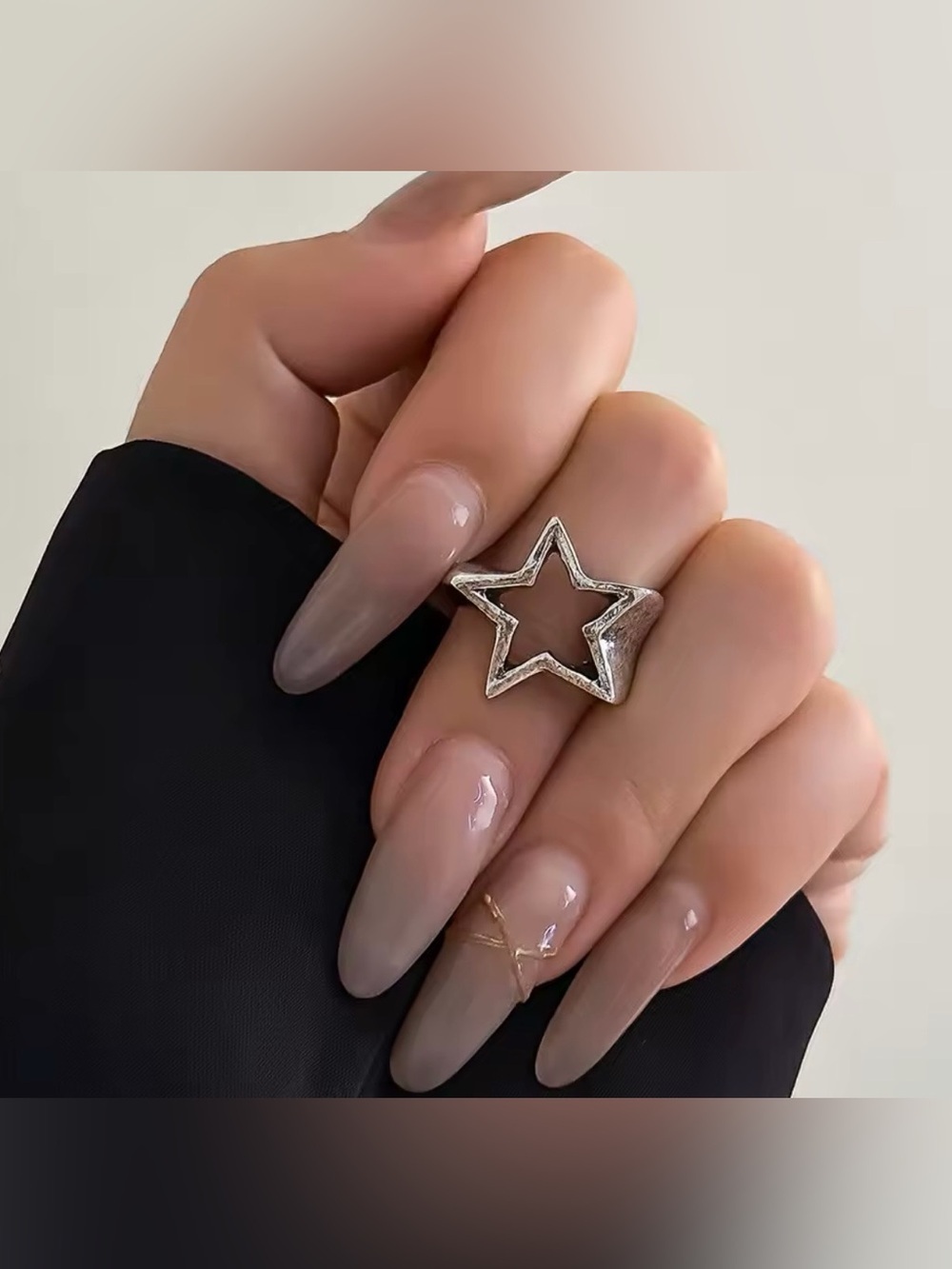 Silver Star Outline Ring